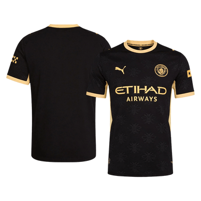 Manchester City Tröja HAALAND #9 2026/27 Borta Autentisk Svart - UCL-2