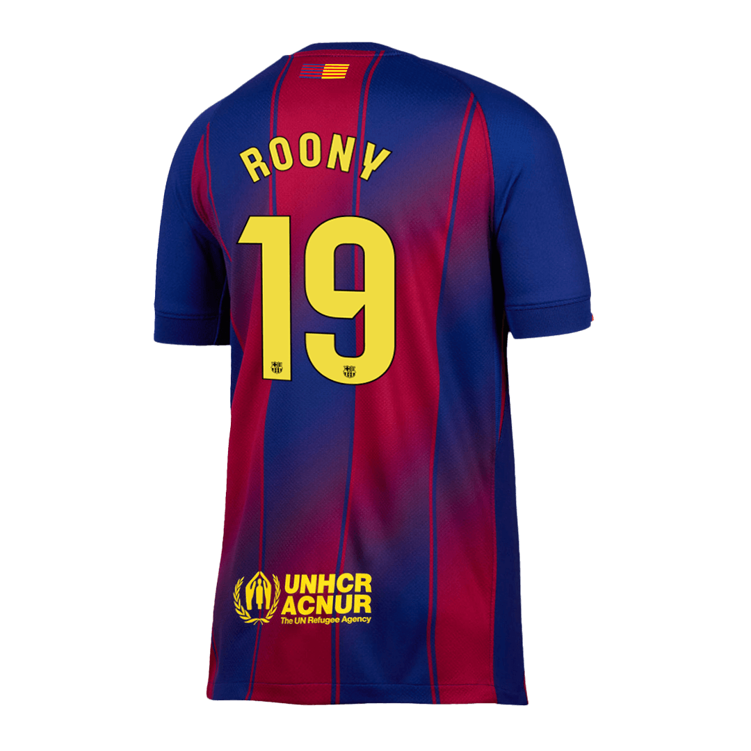 ROONY #19 Barcelona Tröja 2025/26 Hemma Premium Röd & Blå-11