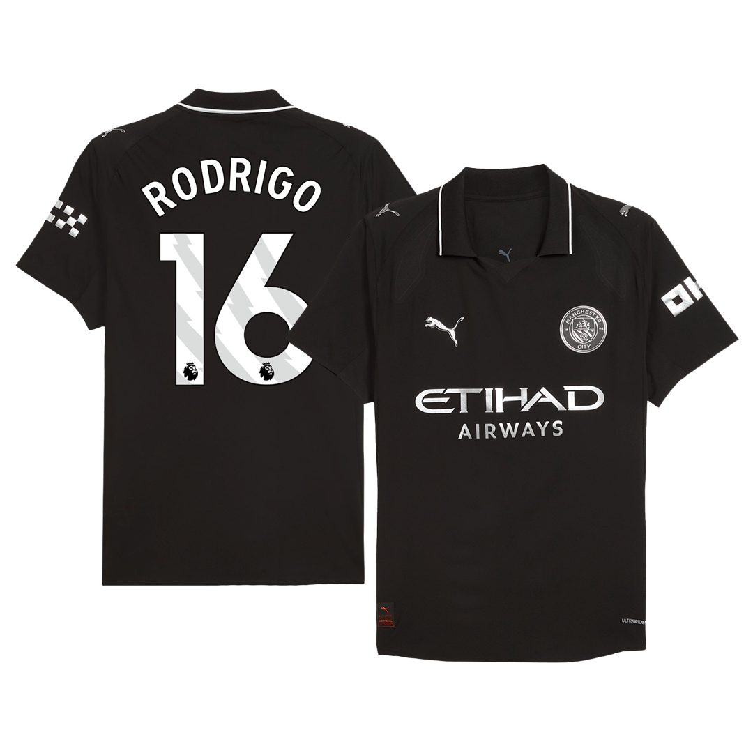 Manchester City Tröja RODRIGO #16 2025/26 Borta Svart