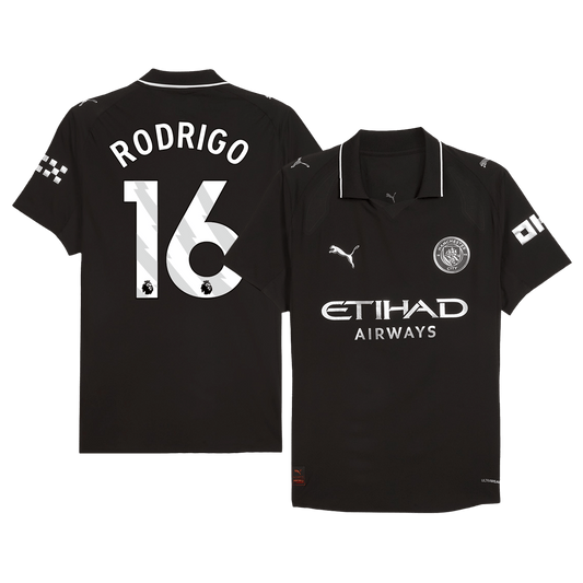 Manchester City Tröja RODRIGO #16 2025/26 Borta Svart