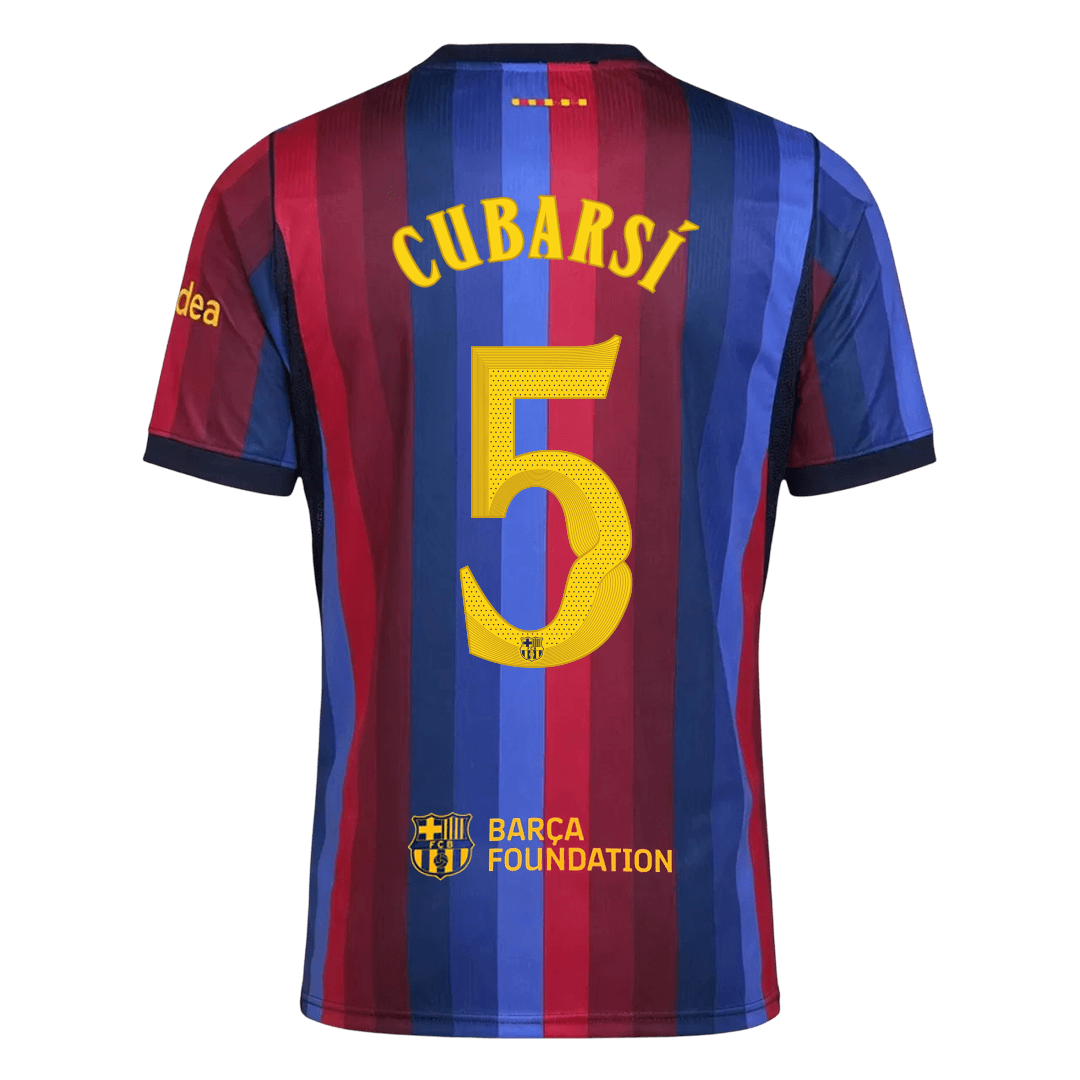 Barcelona Tröja CUBARSÍ #5 2026/27 Hemma Blue&Garnet - UCL-3