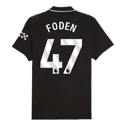 Manchester City Tröja FODEN #47 2025/26 Borta Svart-4