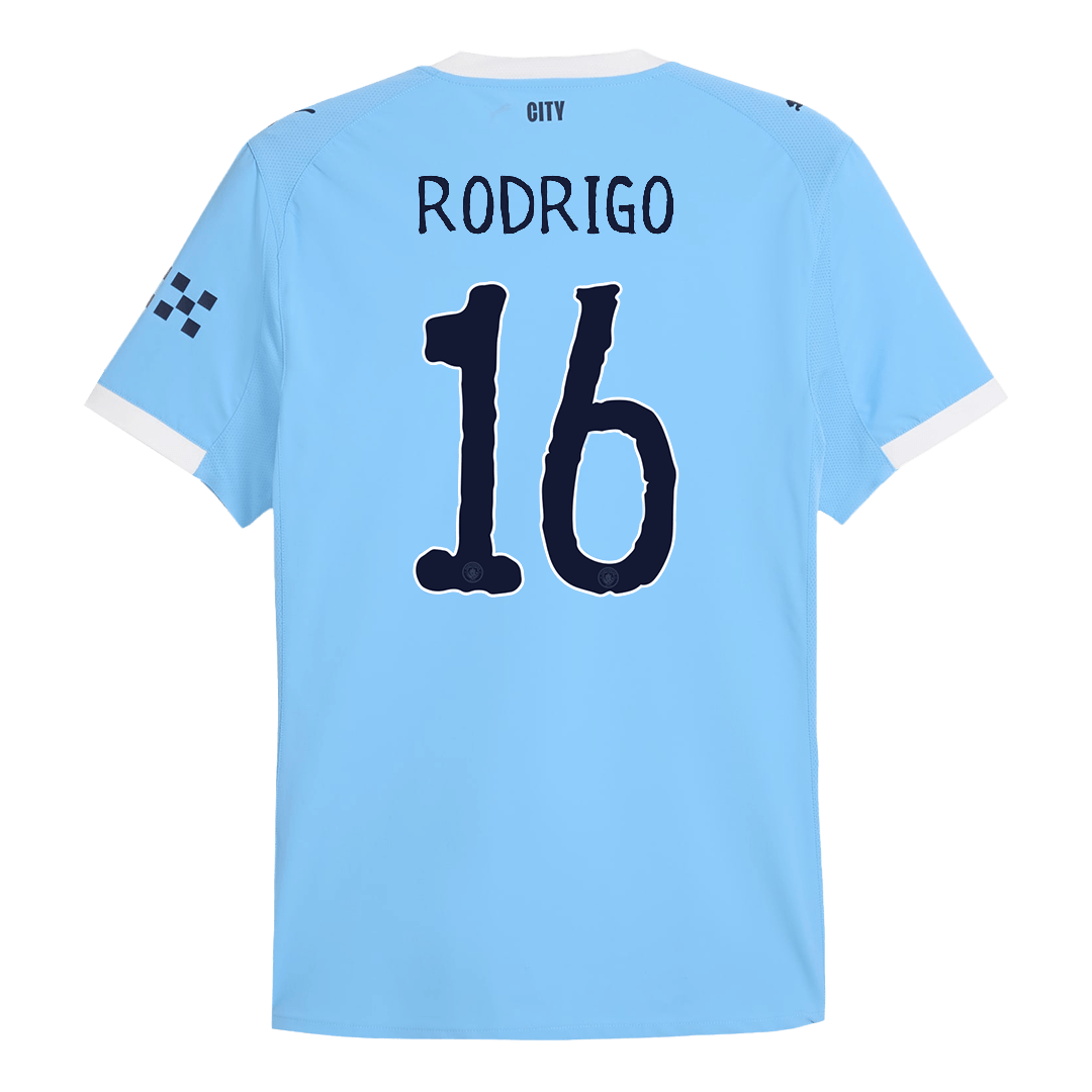 Manchester City Tröja RODRIGO #16 2025/26 Hemma Blå-13