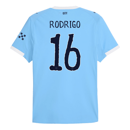 Manchester City Tröja RODRIGO #16 2025/26 Hemma Blå-13