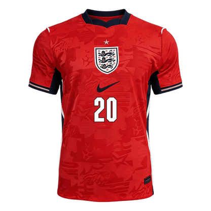 England Tröja PALMER #20 2026 Borta Röd-7