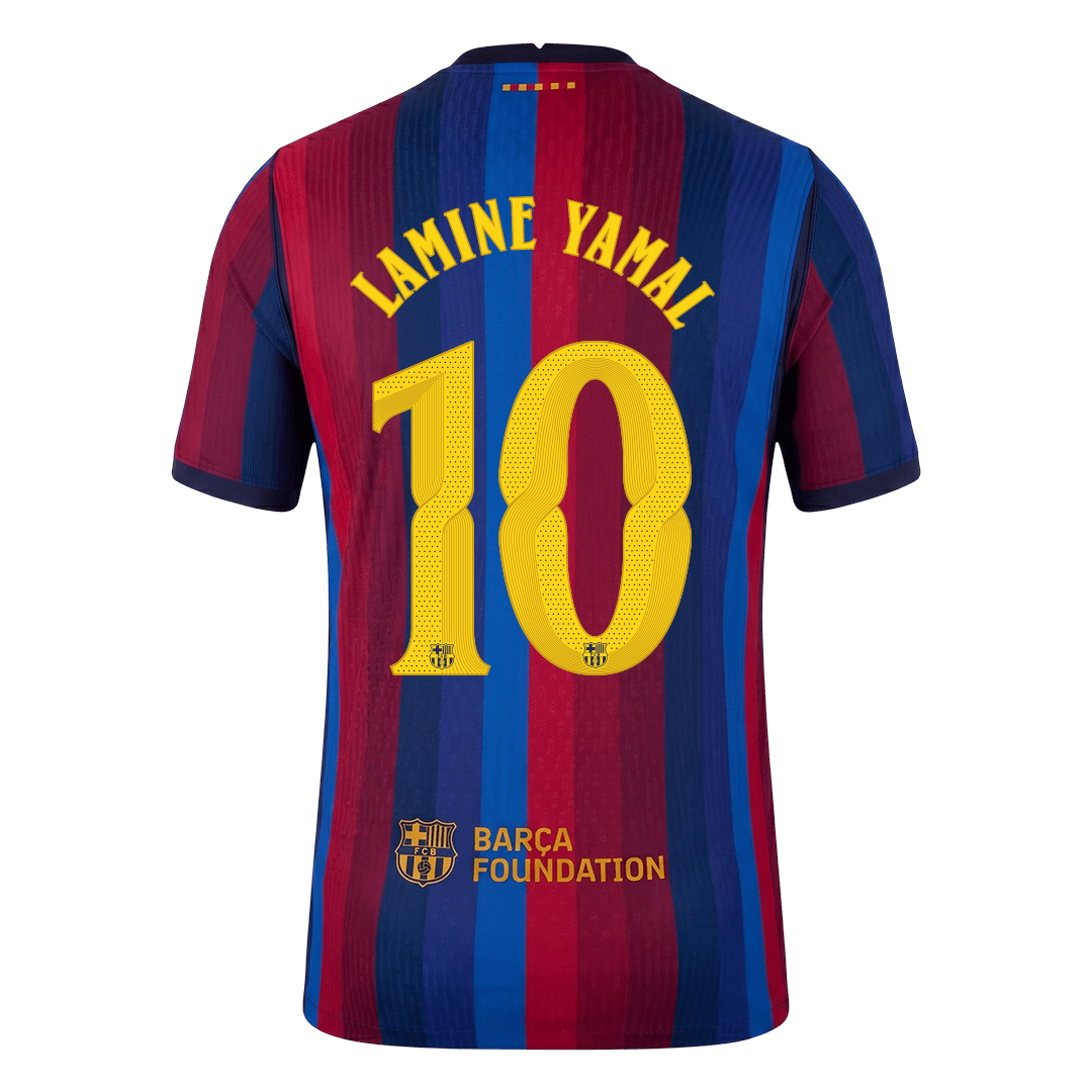 Barcelona Tröja LAMINE YAMAL #10 2026/27 Hemma Autentisk Röd & Blå - UCL-3
