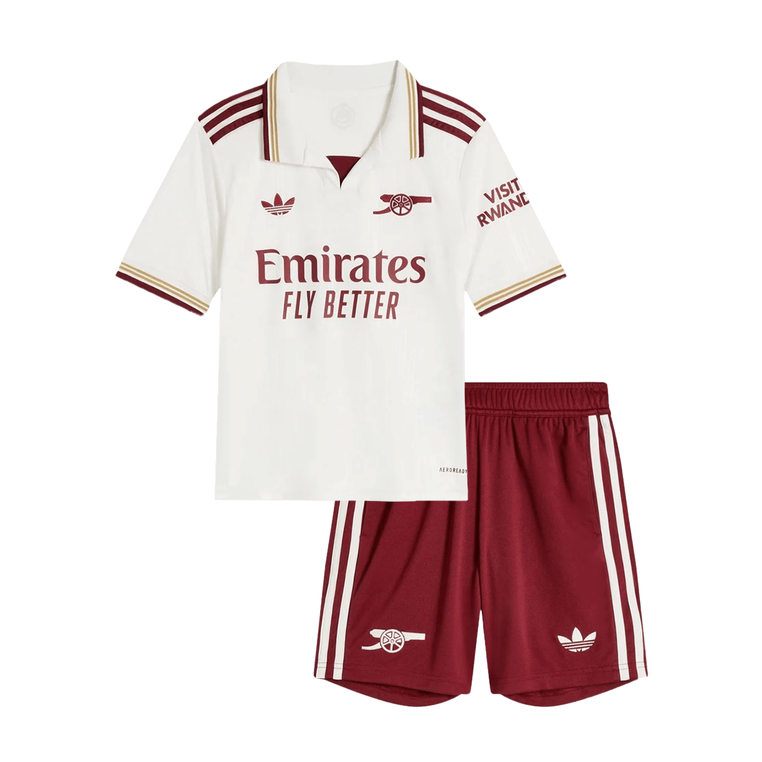 Arsenal Tröja 2025/26 Tredje Vit Barn