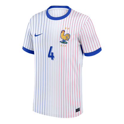 Frankrike Tröja UPAMECANO #4 Euro 2024 Borta Vit-8
