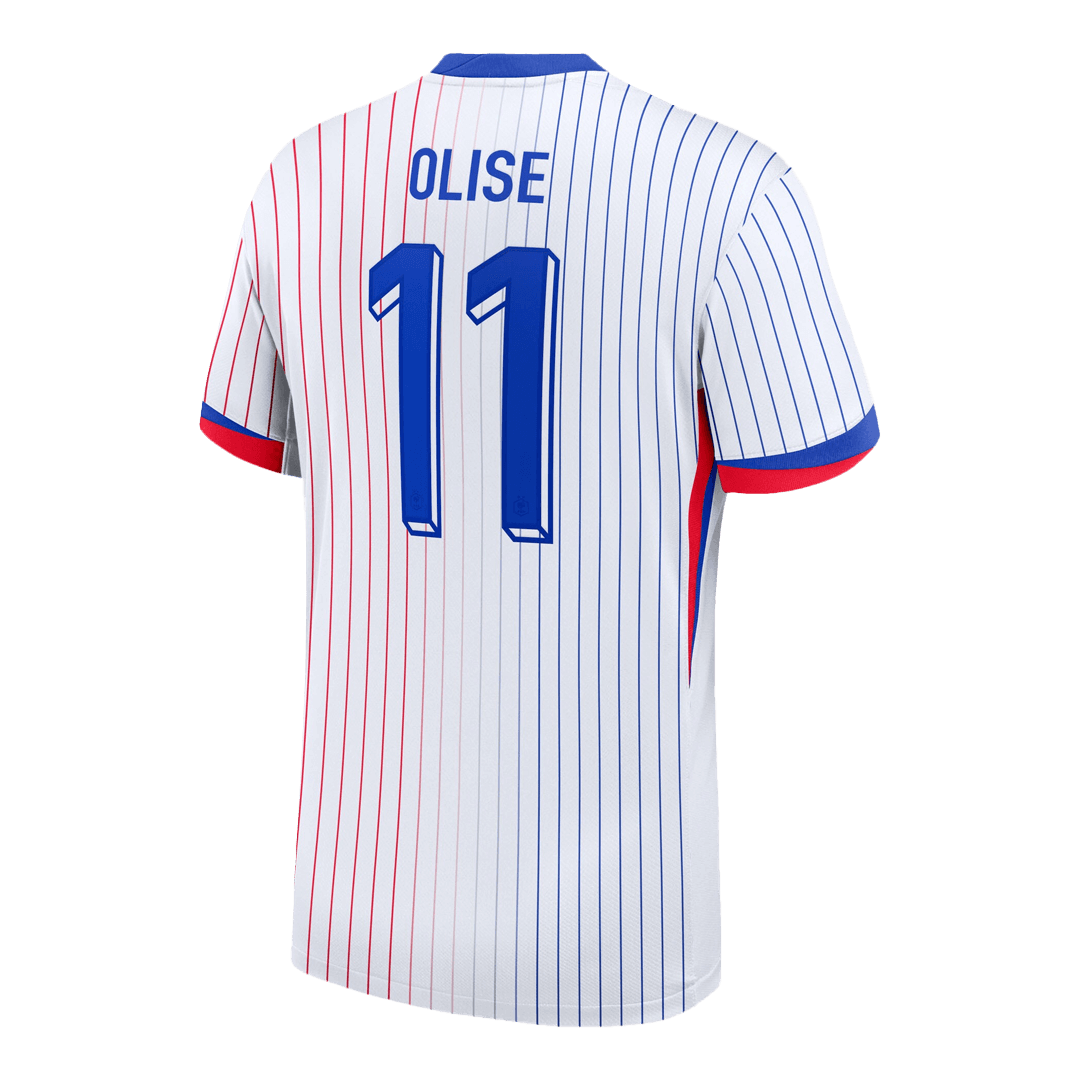 Frankrike Tröja OLISE #11 Euro 2024 Borta Vit