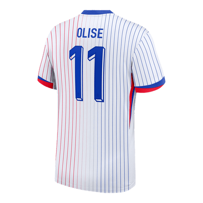 Frankrike Tröja OLISE #11 Euro 2024 Borta Vit-7