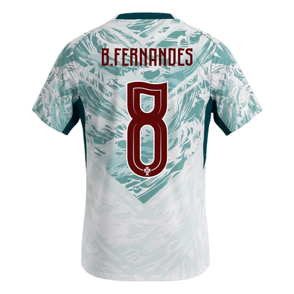 Portugal Tröja B.FERNANDES #8 2026 Borta White&Green-3