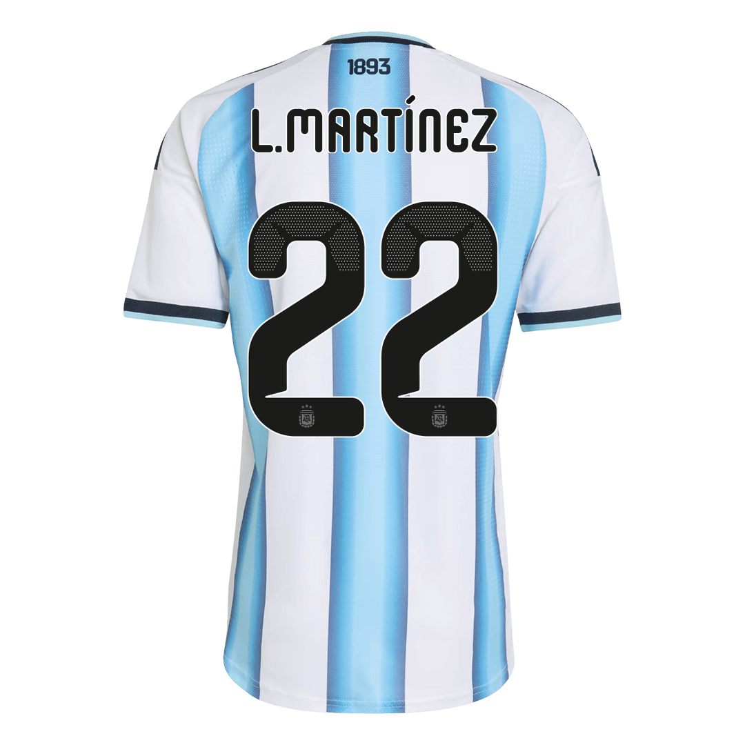 Argentina Tröja L.MARTÍNEZ #22 2026 Hemma Autentisk Blå & Vit