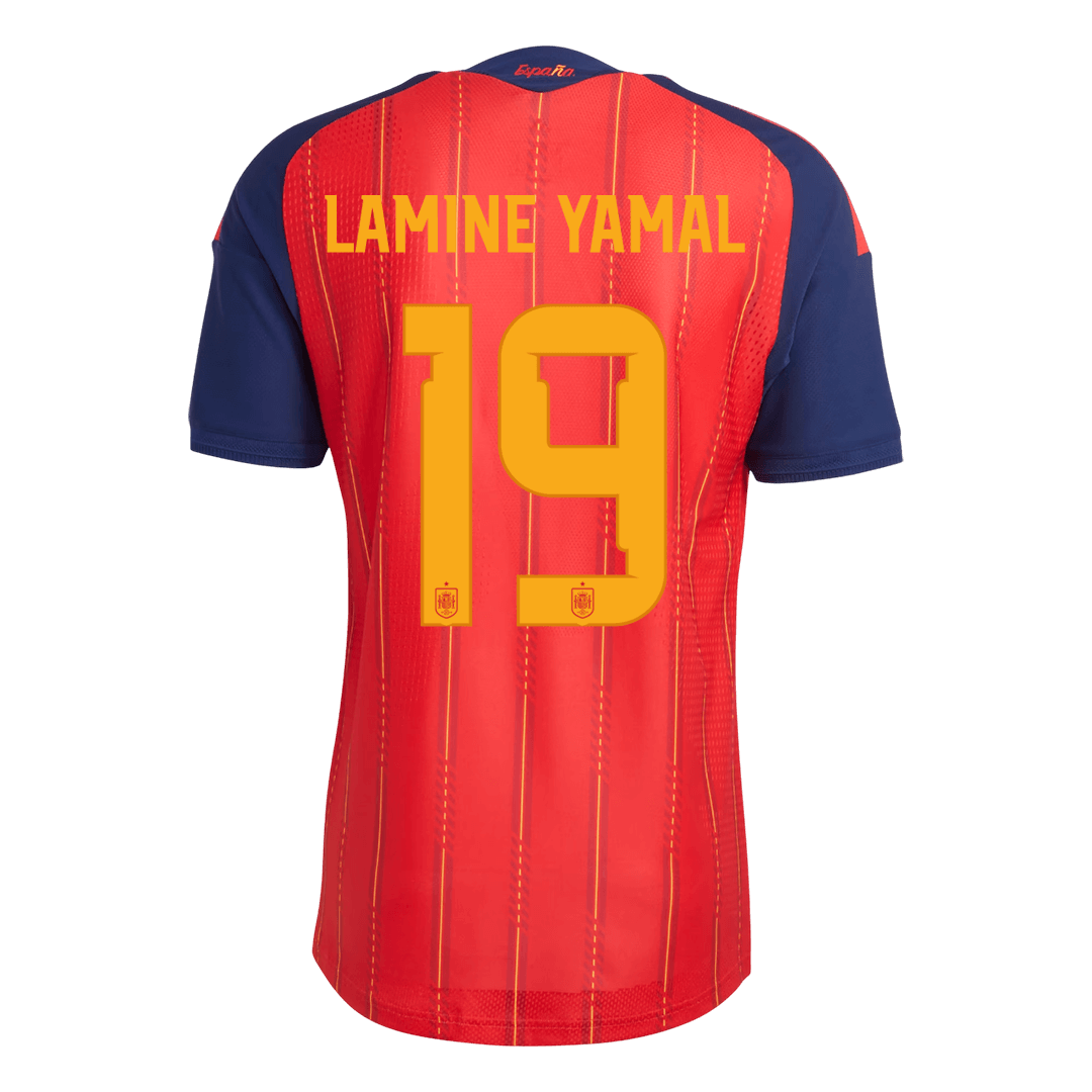 Spanien Tröja LAMINE YAMAL #19 2026 Hemma Autentisk Röd-2
