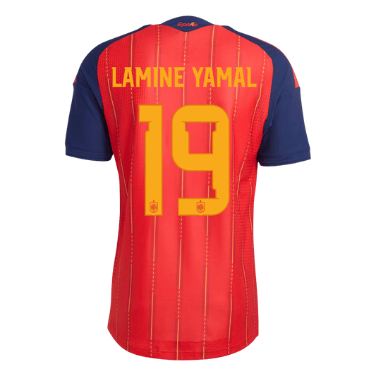 Spanien Tröja LAMINE YAMAL #19 2026 Hemma Autentisk Röd-1