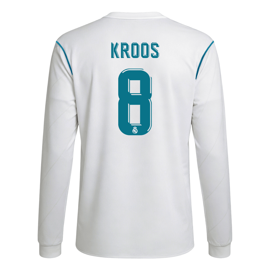 KROOS #8 Real Madrid Hemmatröja 2017/18 Retro Tröja
 Vit