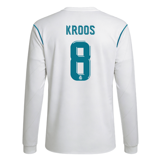 KROOS #8 Real Madrid Hemmatröja 2017/18 Retro Tröja
 Vit