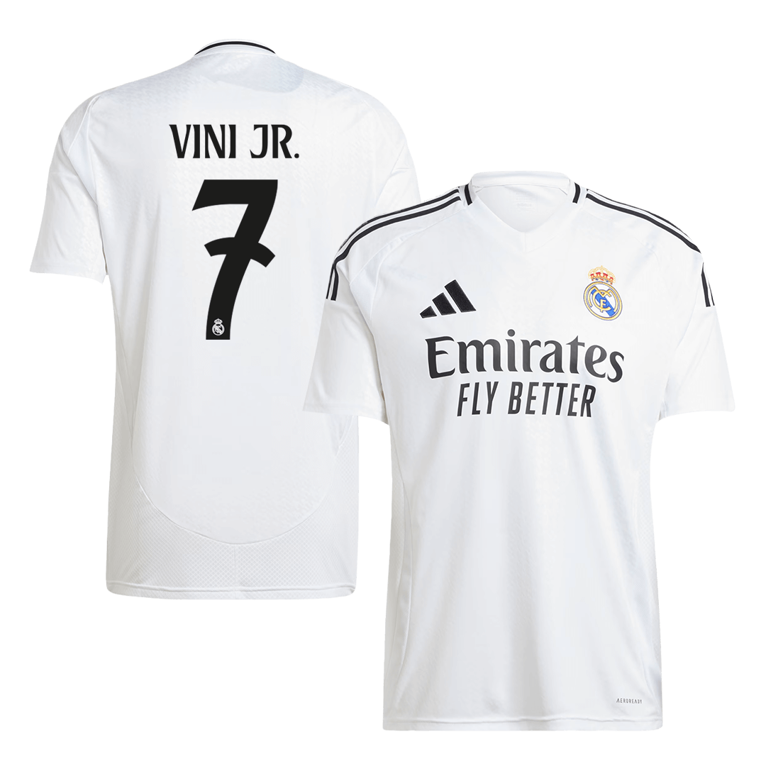 Real Madrid Tröja VINI JR. #7 2024/25 Hemma Vit