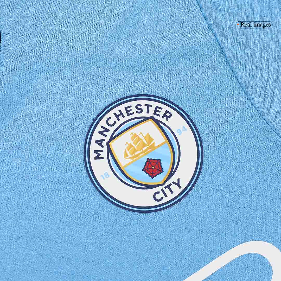 Manchester City Tröja HAALAND #9 2024/25 Hemma Blå - UCL-7