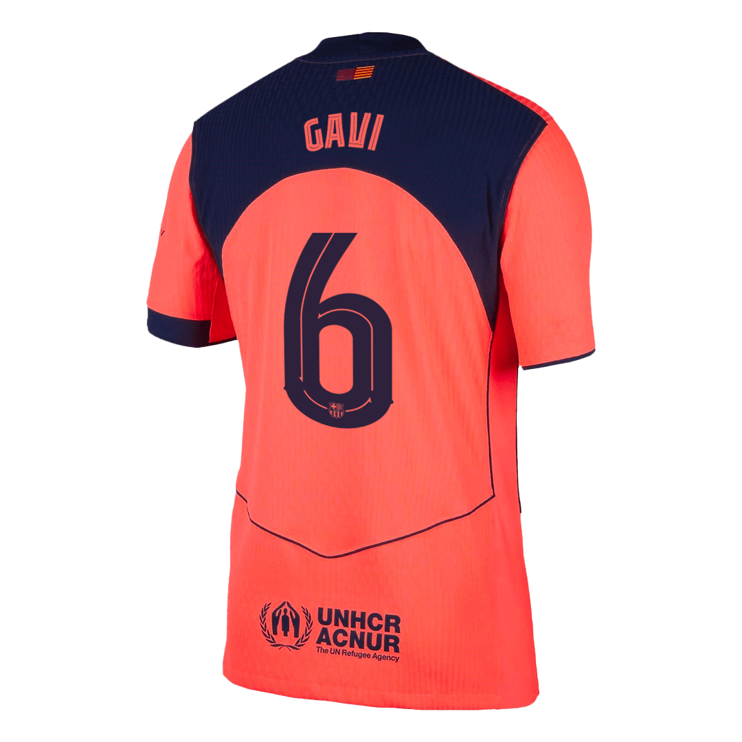 Barcelona Tröja GAVI #6 2025/26 Tredje Orange - UCL-12