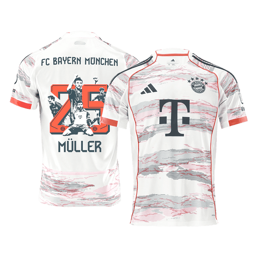 Bayern Munich Tröja MÜLLER Special #25 2025/26 Borta Vit