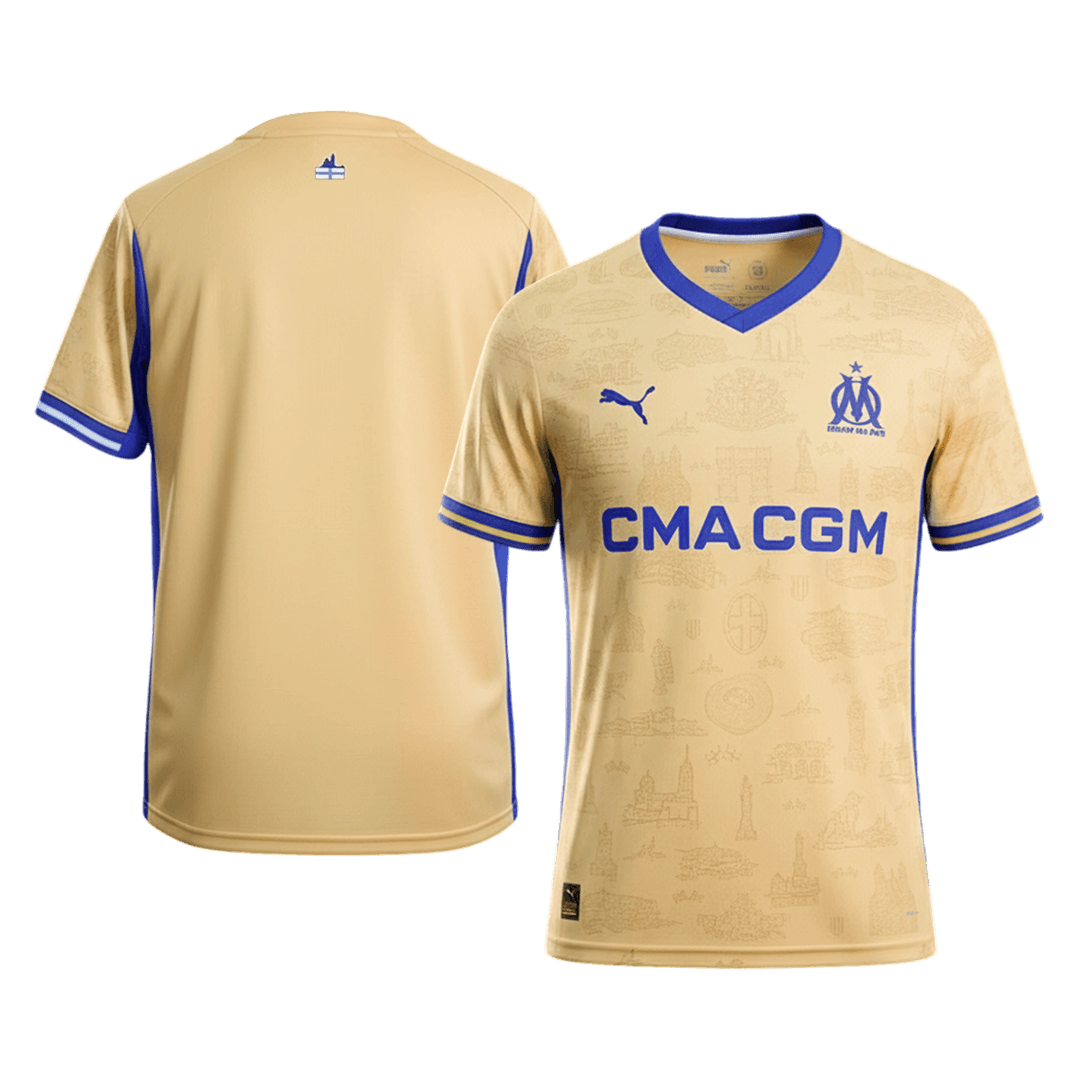 Marseille Tröja 2025/26 Fourth Away Gul-10