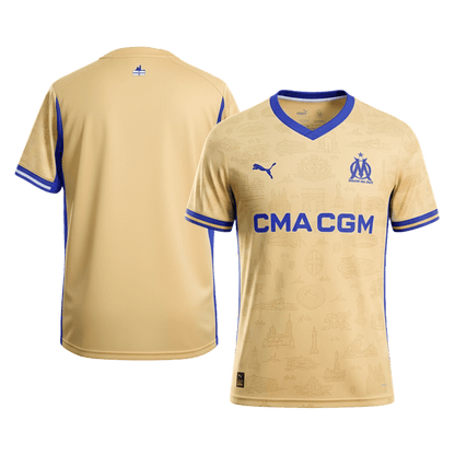Marseille Tröja 2025/26 Fourth Away Gul-10