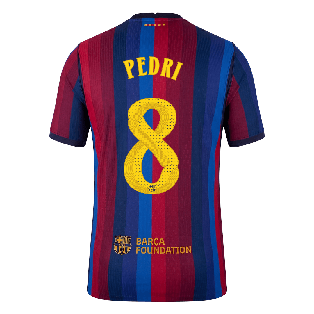 Barcelona Tröja PEDRI #8 2026/27 Hemma Autentisk Röd & Blå - UCL-3