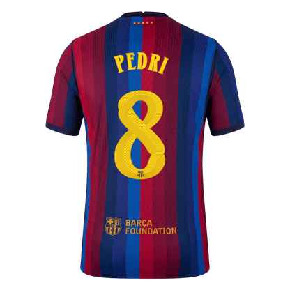 Barcelona Tröja PEDRI #8 2026/27 Hemma Autentisk Röd & Blå - UCL-3