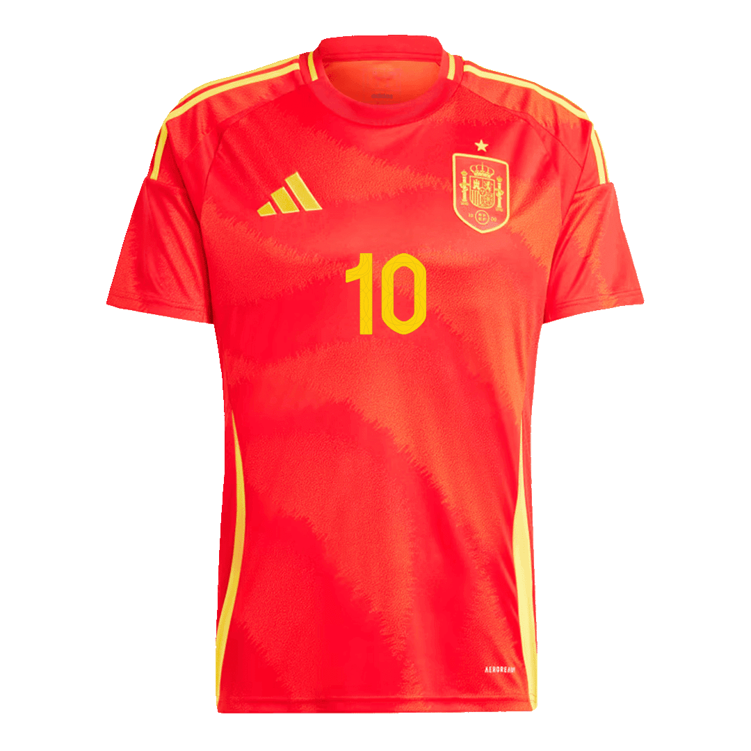 Spanien Tröja OLMO #10 Euro 2024 Hemma Röd