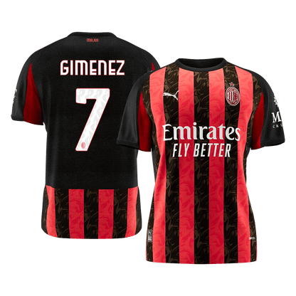 GIMENEZ #7 AC Milan Tröja 2025/26 Hemma Premium Röd & Svart