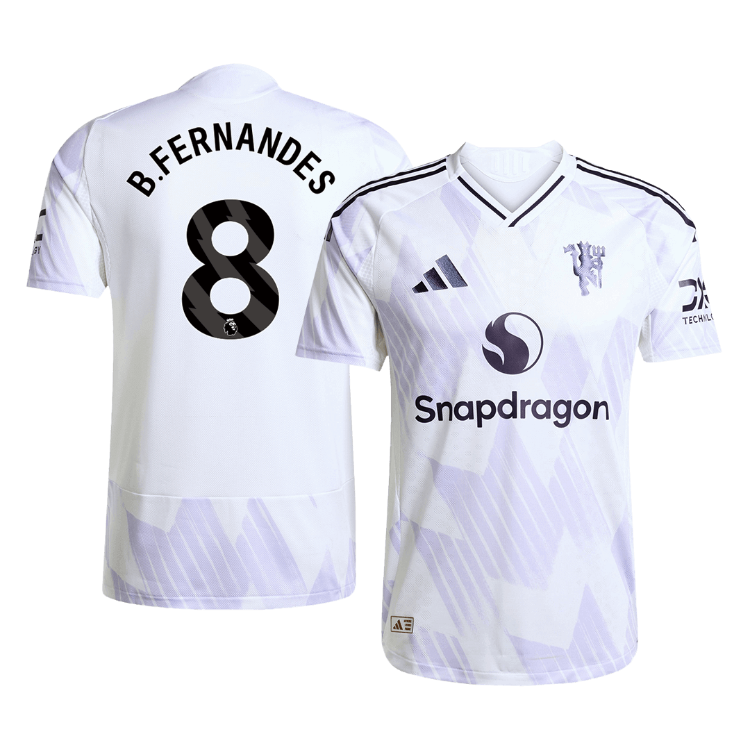 Manchester United Tröja B.FERNANDES #8 2025/26 Borta Vit