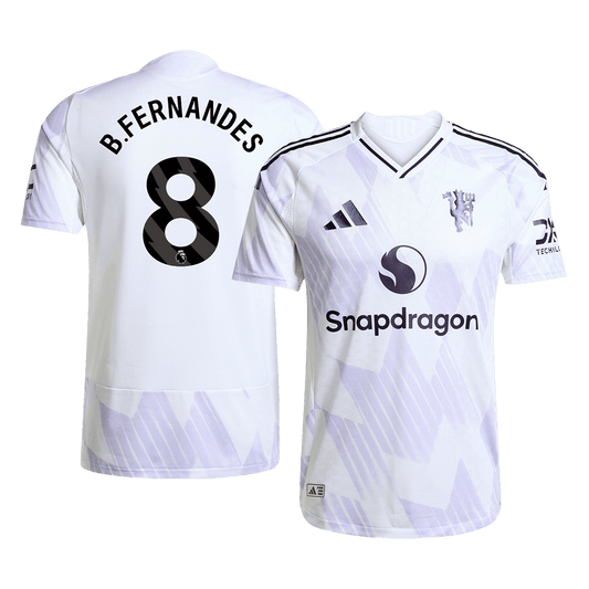 Manchester United Tröja B.FERNANDES #8 2025/26 Borta Vit