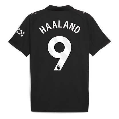 Manchester City Tröja HAALAND #9 2025/26 Borta Svart-8