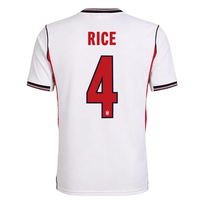England Tröja RICE #4 2026 Hemma Vit-3