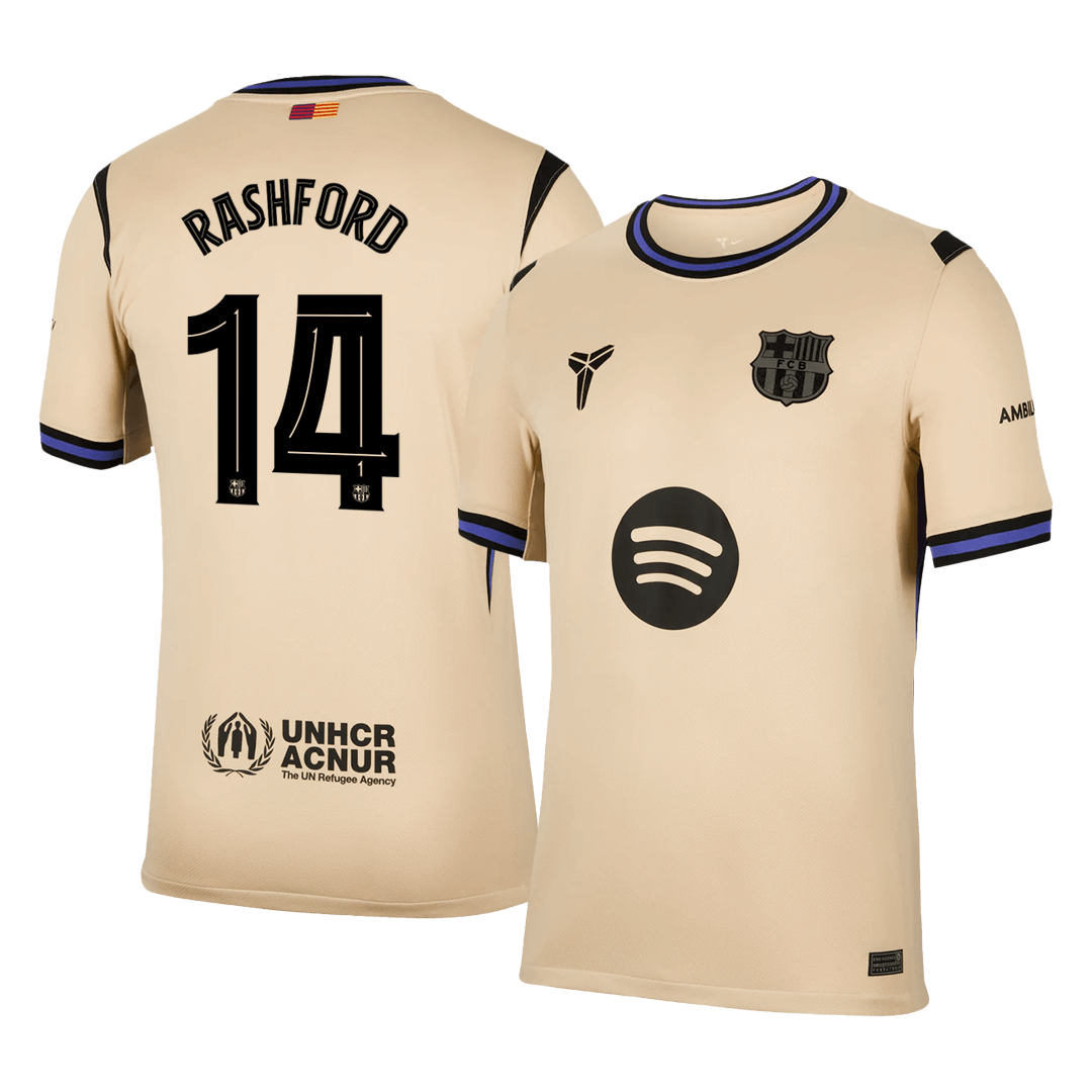 Barcelona Tröja RASHFORD #14 2025/26 Borta Gul - UCL