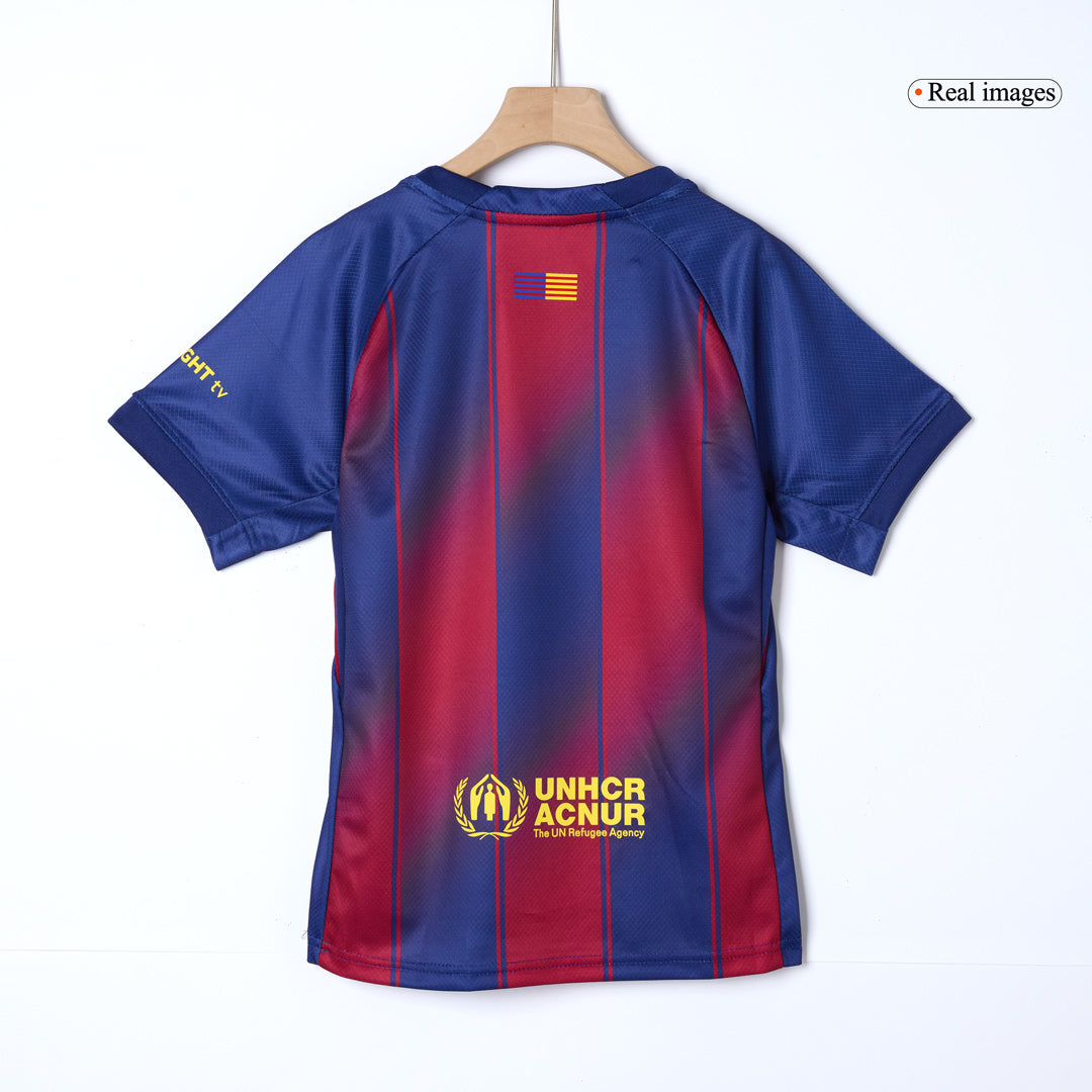 Barcelona Tröja 2025/26 Hemmaställ Röd & Blå Barn-14