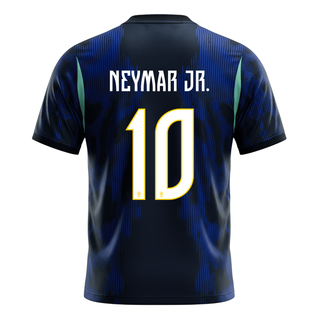Brasilien Tröja NEYMAR JR. #10 2026 Borta Mörkblå-9