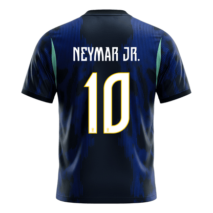 Brasilien Tröja NEYMAR JR. #10 2026 Borta Mörkblå-9