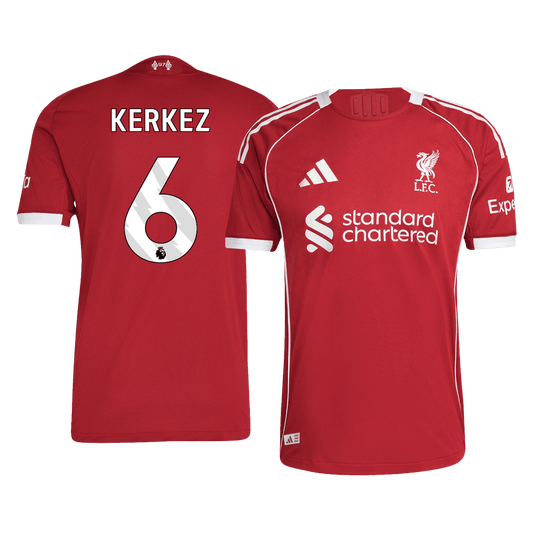 Liverpool Tröja KERKEZ #6 2025/26 Hemma Röd