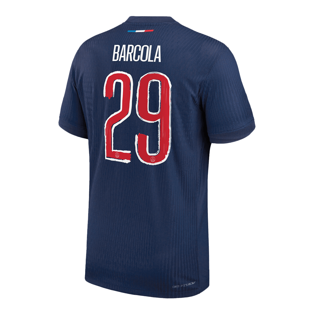 PSG Tröja BARCOLA #29 2024/25 Hemma Mörkblå - UCL