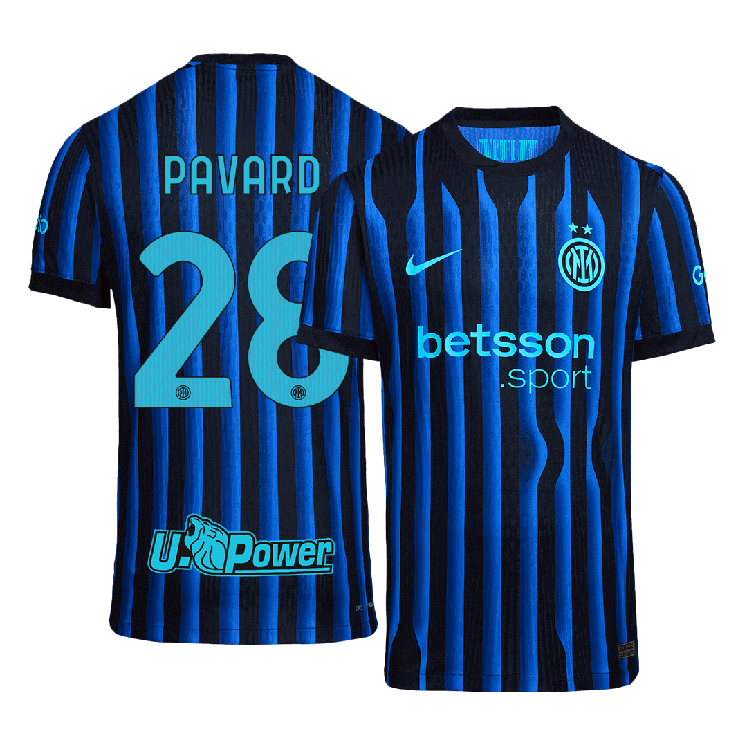 Inter Milan Tröja PAVARD #28 2025/26 Hemma Autentisk Blå och svart