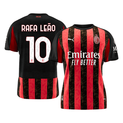 RAFA LEÃO #10 AC Milan Tröja 2025/26 Hemma Premium Röd & Svart