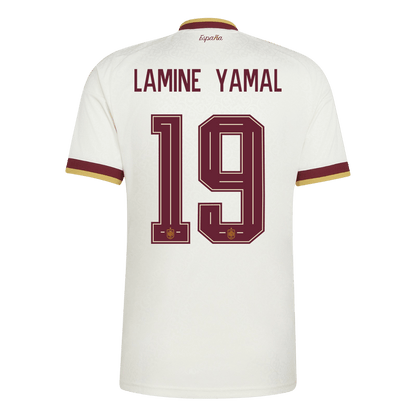Spanien Tröja LAMINE YAMAL #19 2026 Borta Vit-2