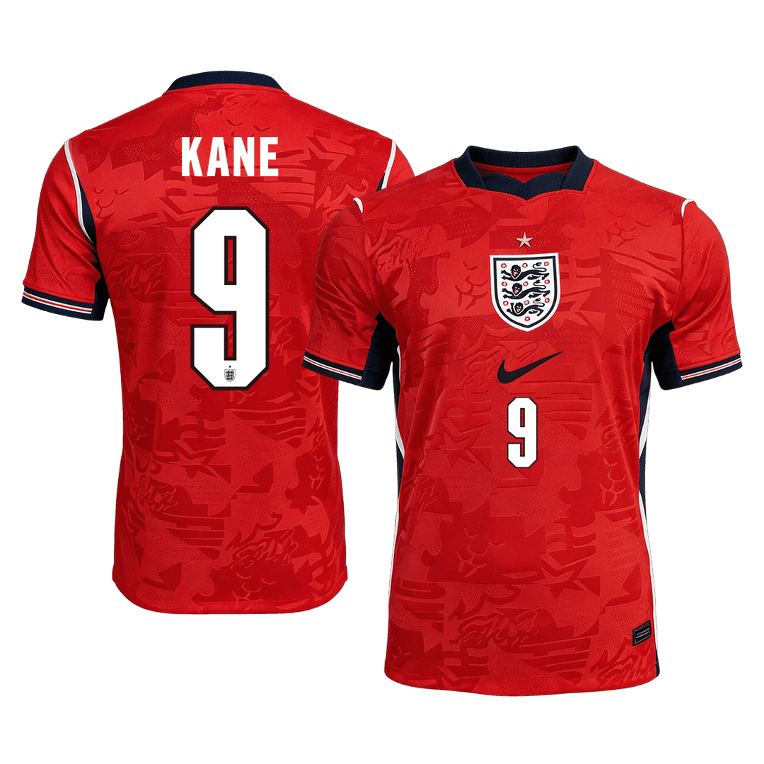 England Tröja KANE #9 2026 Borta Autentisk Röd