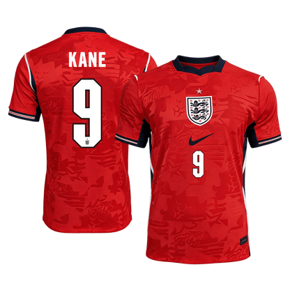 England Tröja KANE #9 2026 Borta Autentisk Röd