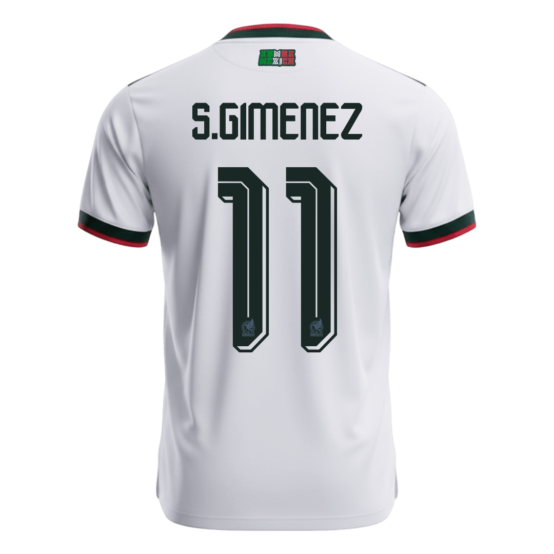 Mexiko Tröja S.GIMENEZ #11 2026 Borta Vit-9