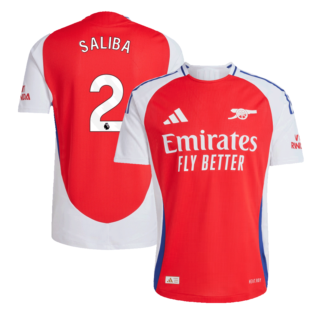 Arsenal Tröja SALIBA #2 2024/25 Hemma Röd