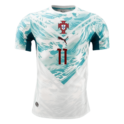 Portugal Tröja JOÃO FÉLIX #11 2026 Borta Autentisk White&Green-8
