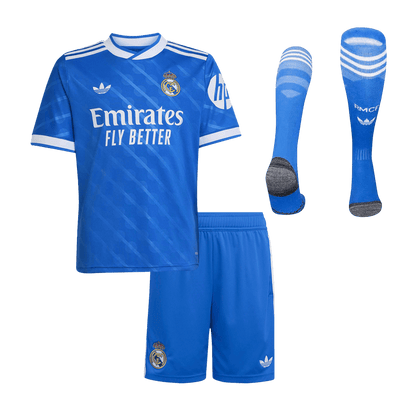 Real Madrid Tröja 2025/26 Tredjeställ Blå Barn