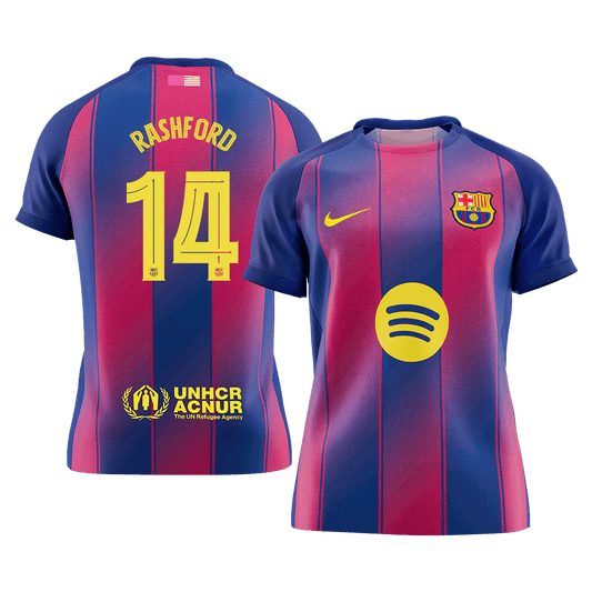 RASHFORD #14 Barcelona Tröja 2025/26 Hemma Premium Röd & Blå - UCL